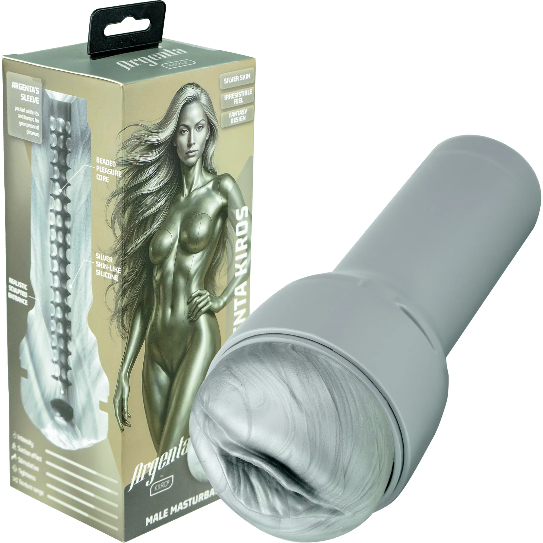 KIIROO Feel Argenta Pussy Stroker - Argenta Kiros Penis Masturbator