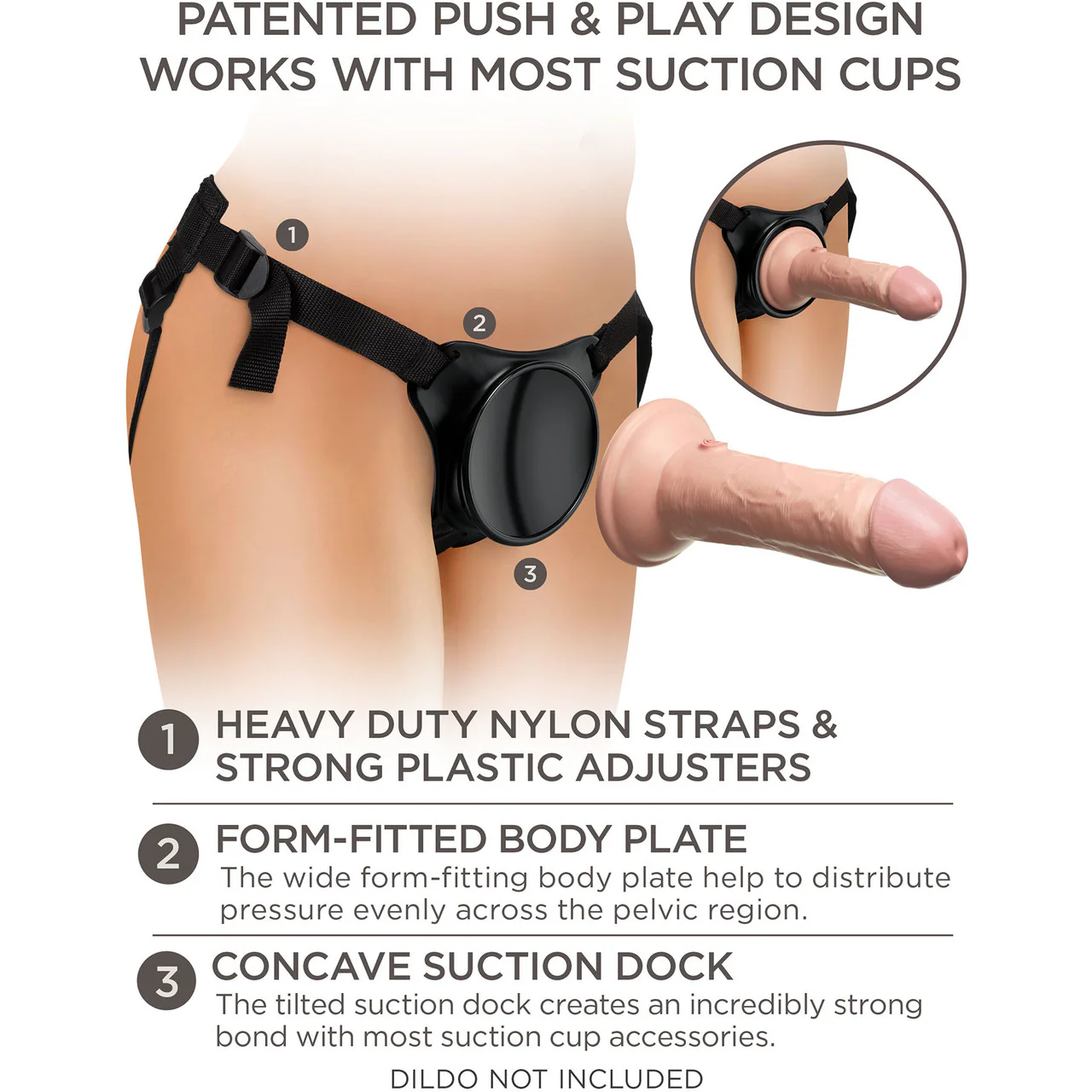 King Cock Elite Beginner's Body Dock Strap-On Harness For Suction Cup Dildos - Image 7