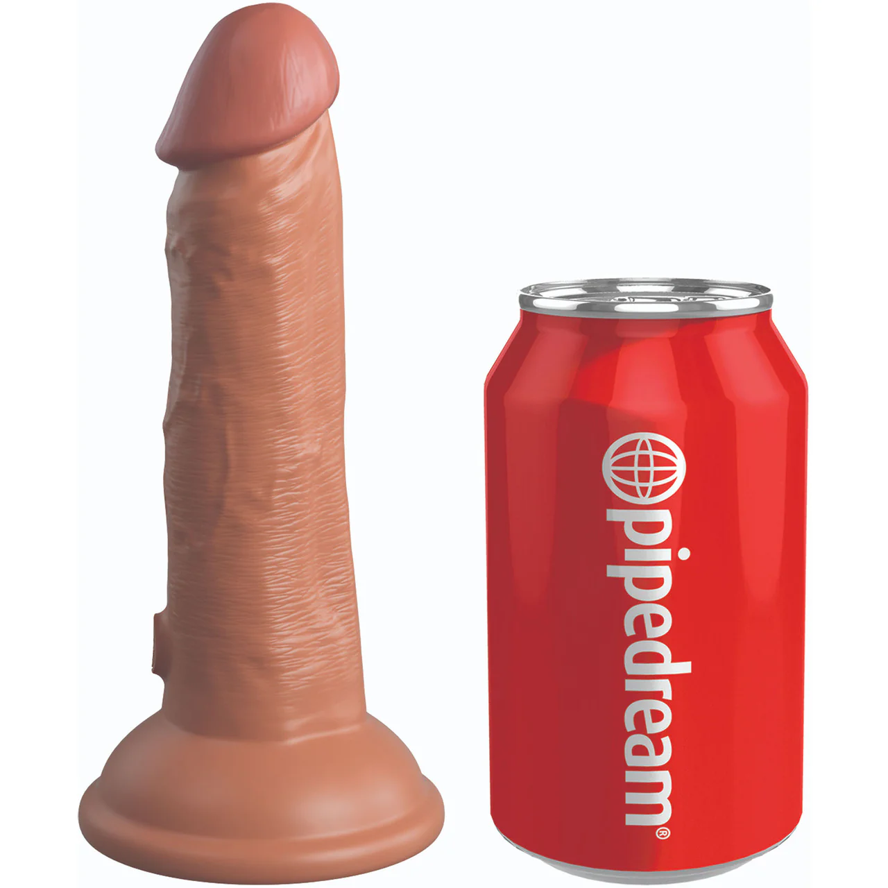 King Cock Elite Dual Density 6" Silicone Suction Cup Dildo - Caramel - Image 3