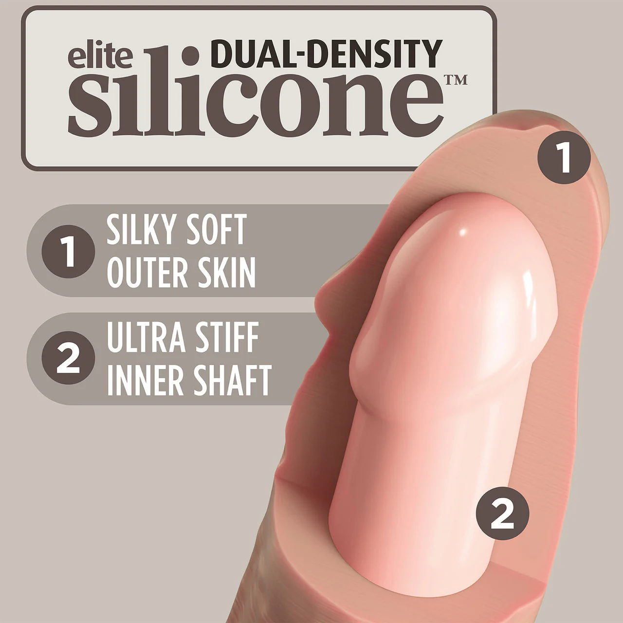 King Cock Elite Ultimate Vibrating Body Dock Strap-On Kit With Swinging Crown Jewels & Silicone 7 Inch Dildo - Vanilla - Image 12