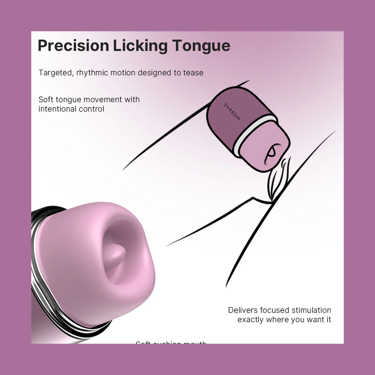 KLITTY Triple-Action Tongue Licking & Suction Vibrator By SVAKOM - Image 15