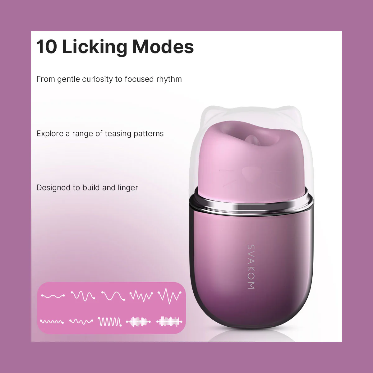 KLITTY Triple-Action Tongue Licking & Suction Vibrator By SVAKOM - Image 18