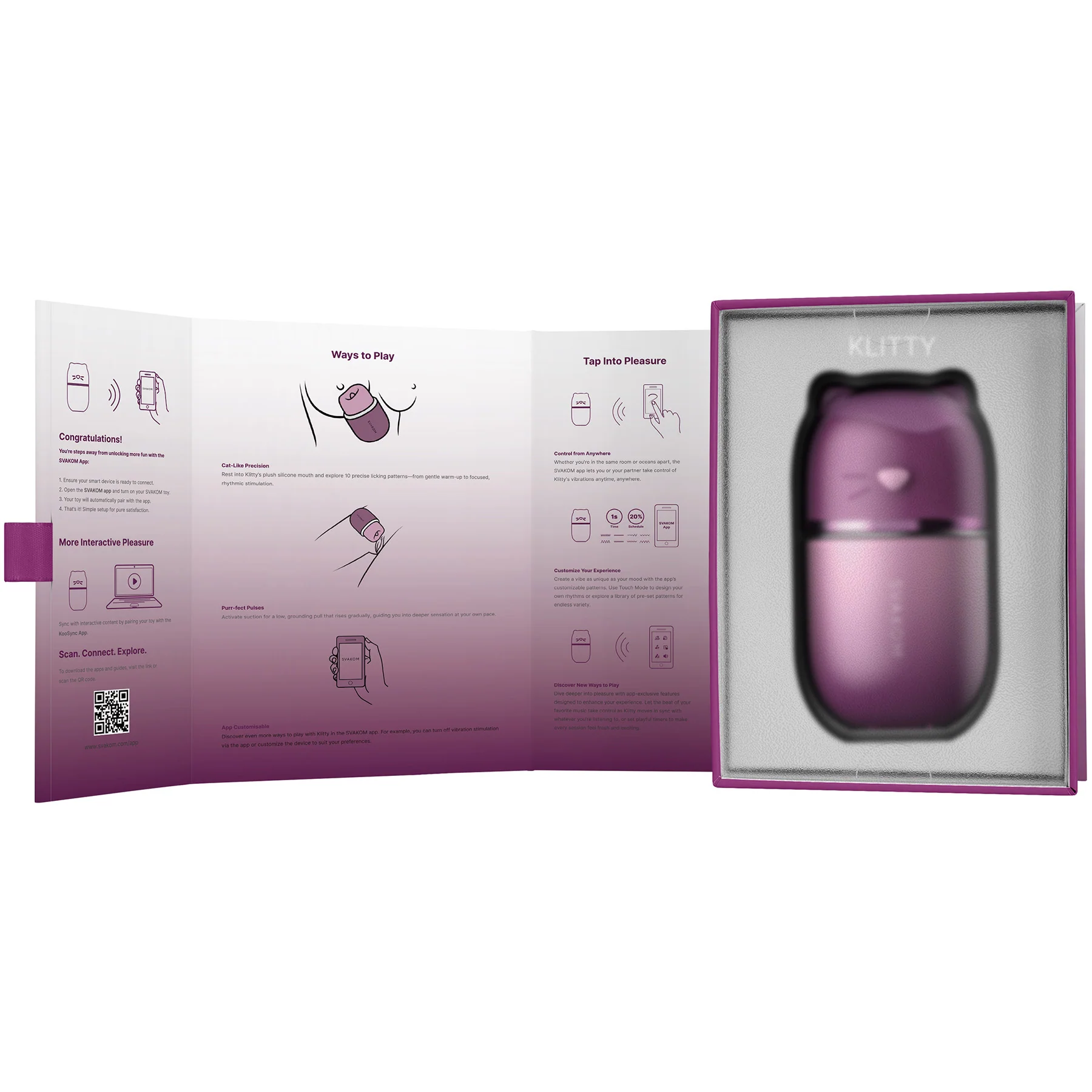 KLITTY Triple-Action Tongue Licking & Suction Vibrator By SVAKOM - Image 31
