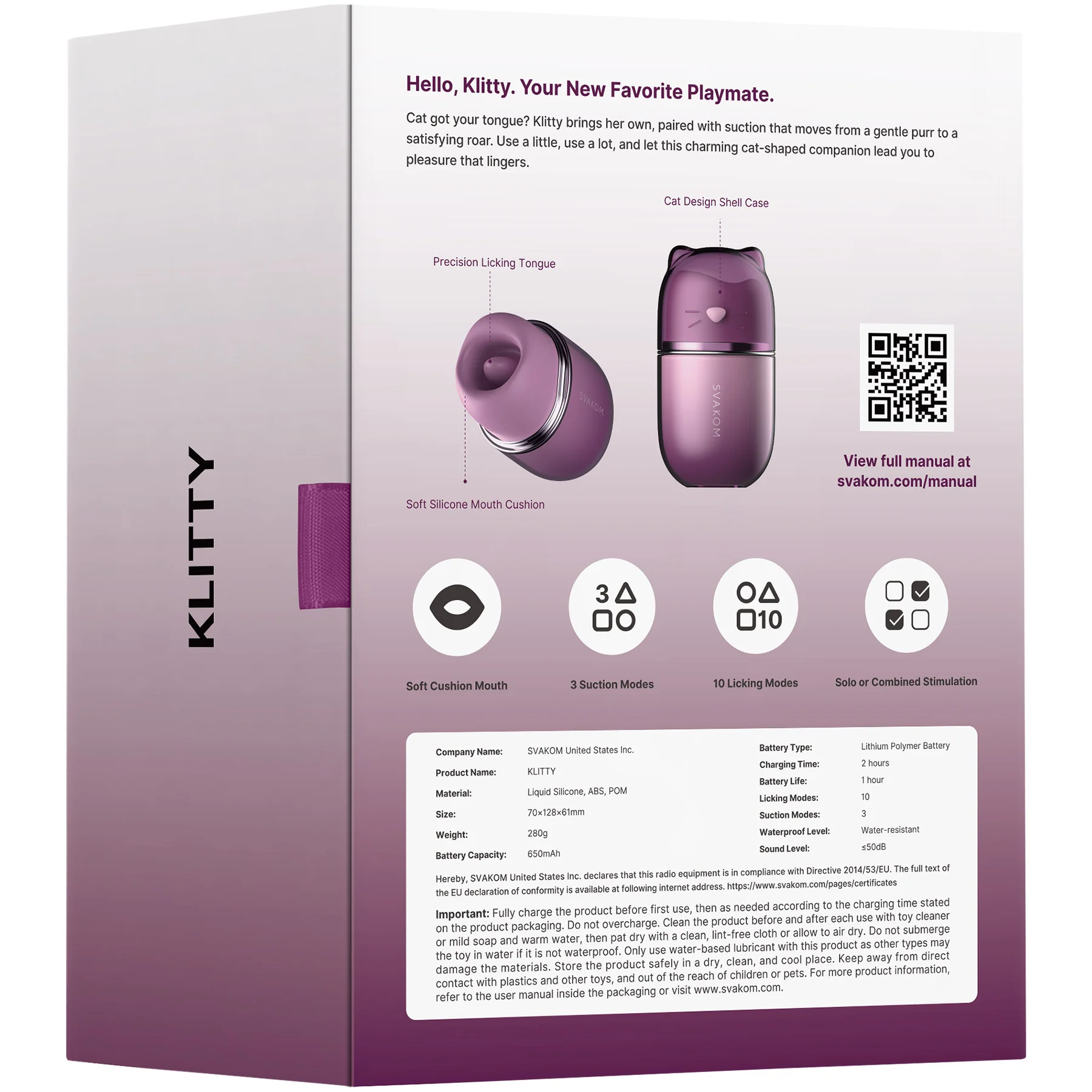 KLITTY Triple-Action Tongue Licking & Suction Vibrator By SVAKOM - Image 33