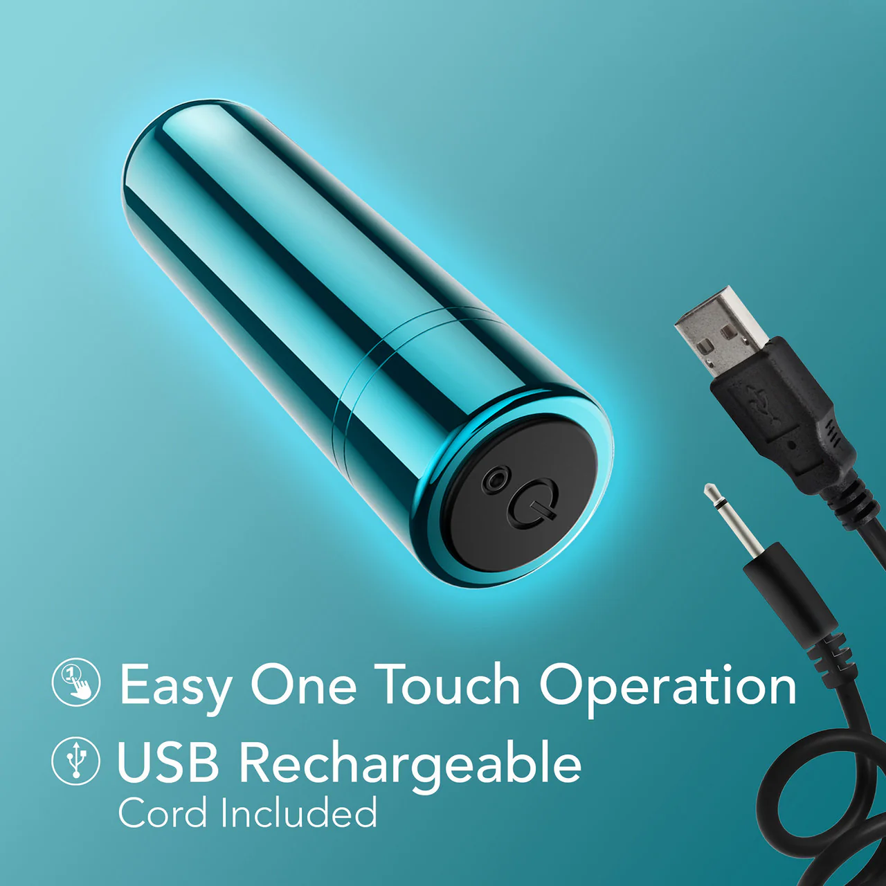 Kool Vibes Rechargeable Mini Bullet Vibrator By Blush - Blueberry - Image 7