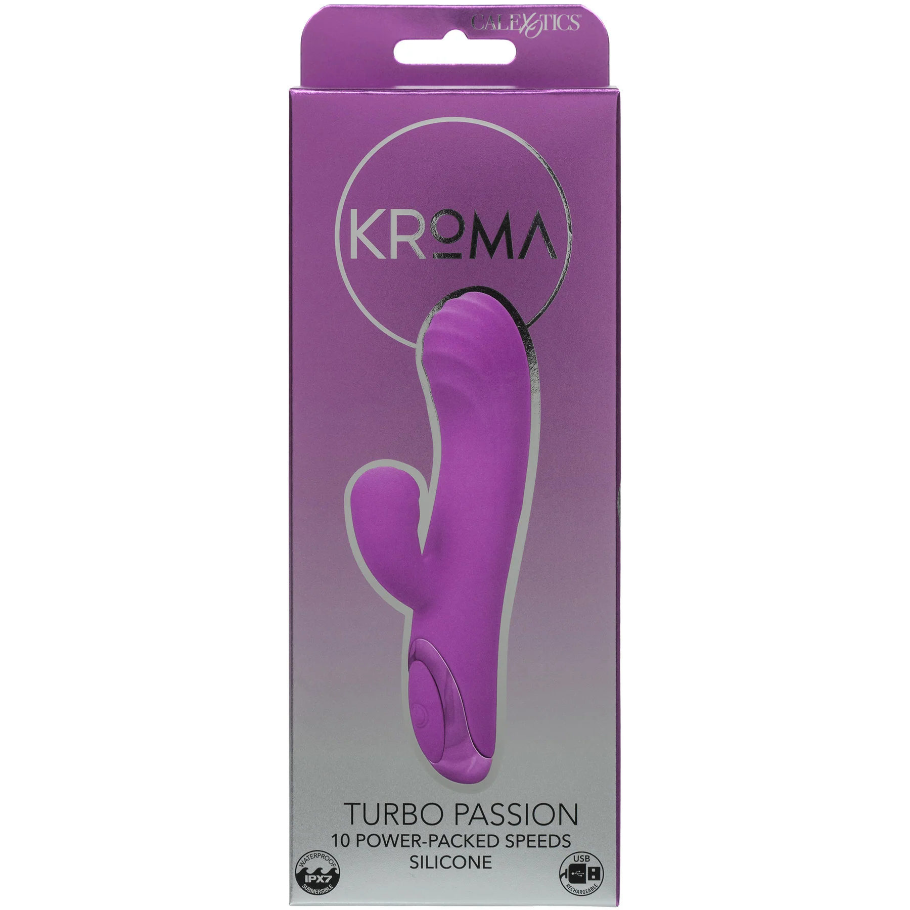 Kroma Turbo Passion Silicone Rabbit Style Vibrator By CalExotics - Image 2