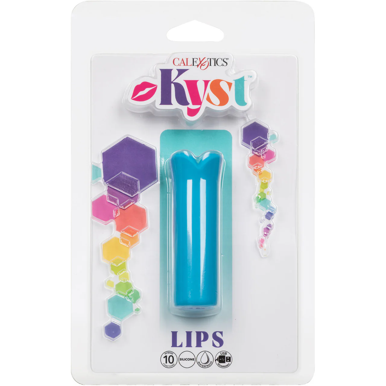Kyst Lips Powerful Waterproof Rechargeable Bullet Vibrator By CalExotics - Blue - Image 12