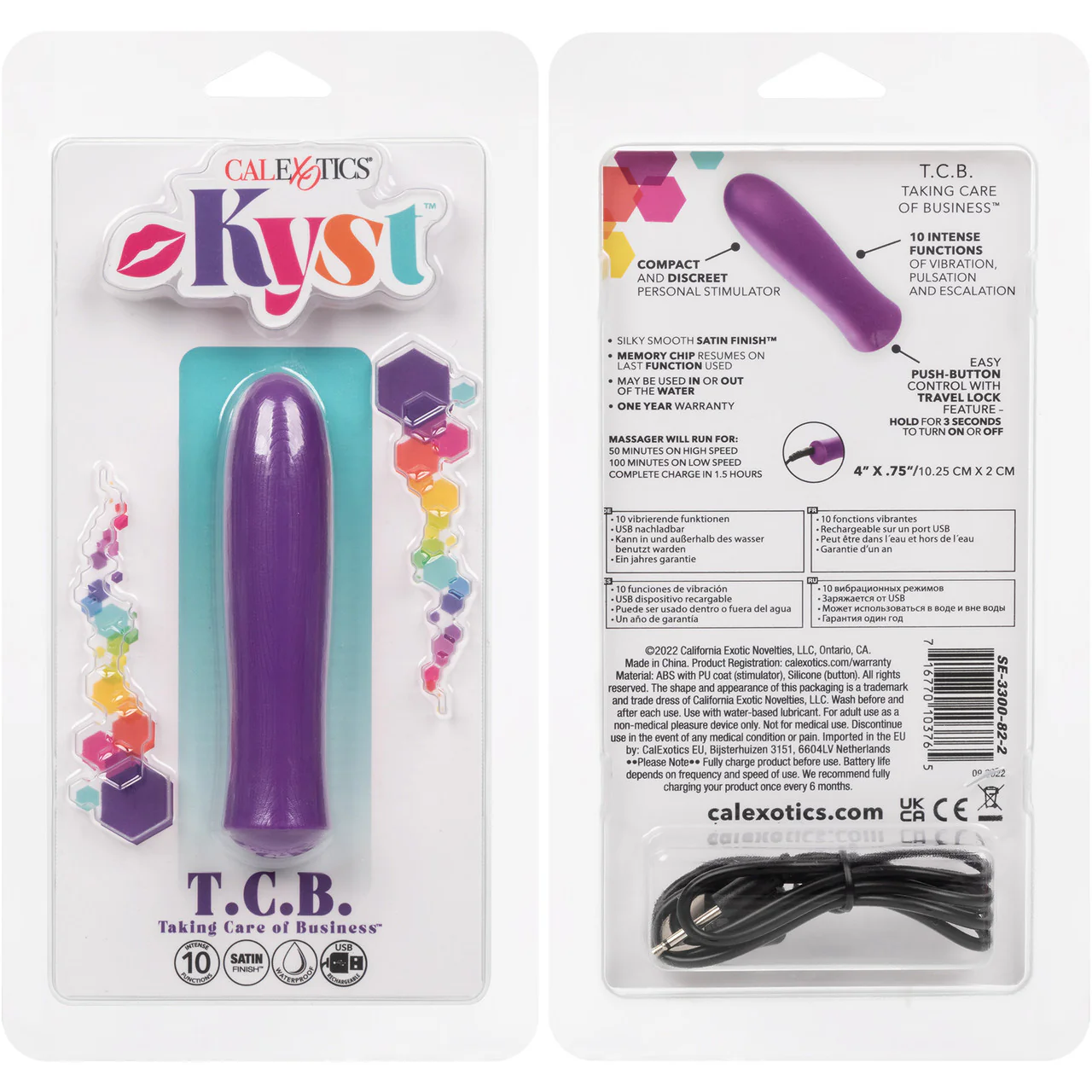 Kyst T.C.B. Taking Care of Business Powerful Waterproof Rechargeable Bullet Vibrator By CalExotics - Purple - Image 9