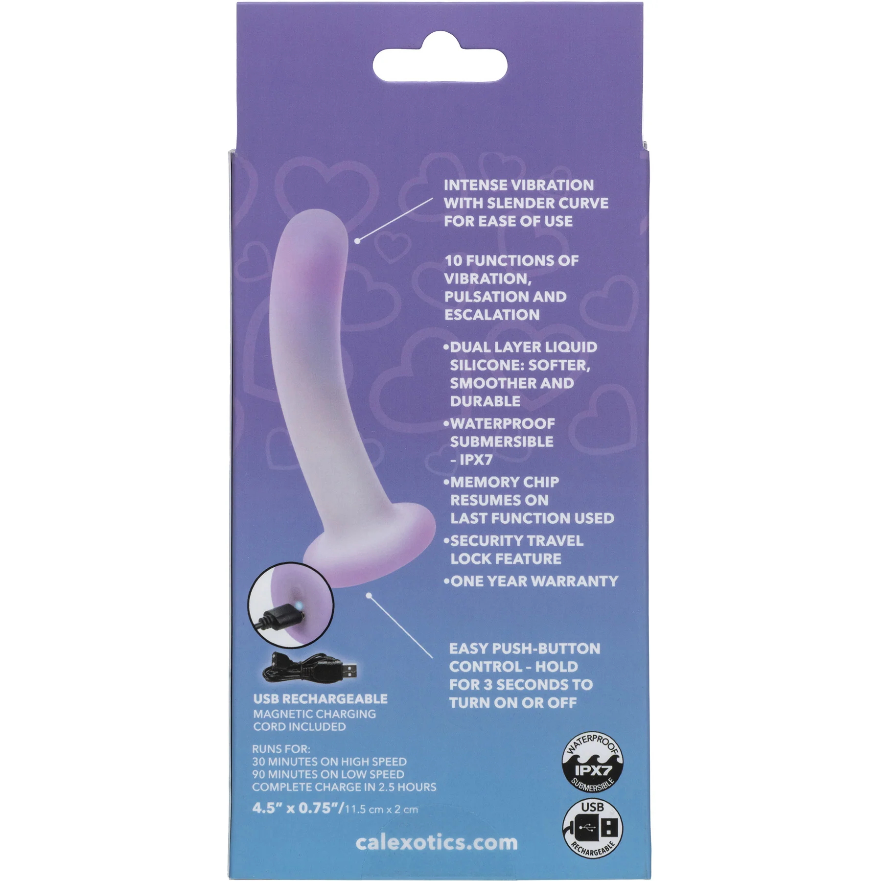 Lavender Haze™ Slender Curved Vibrating Silicone Probe - Image 10