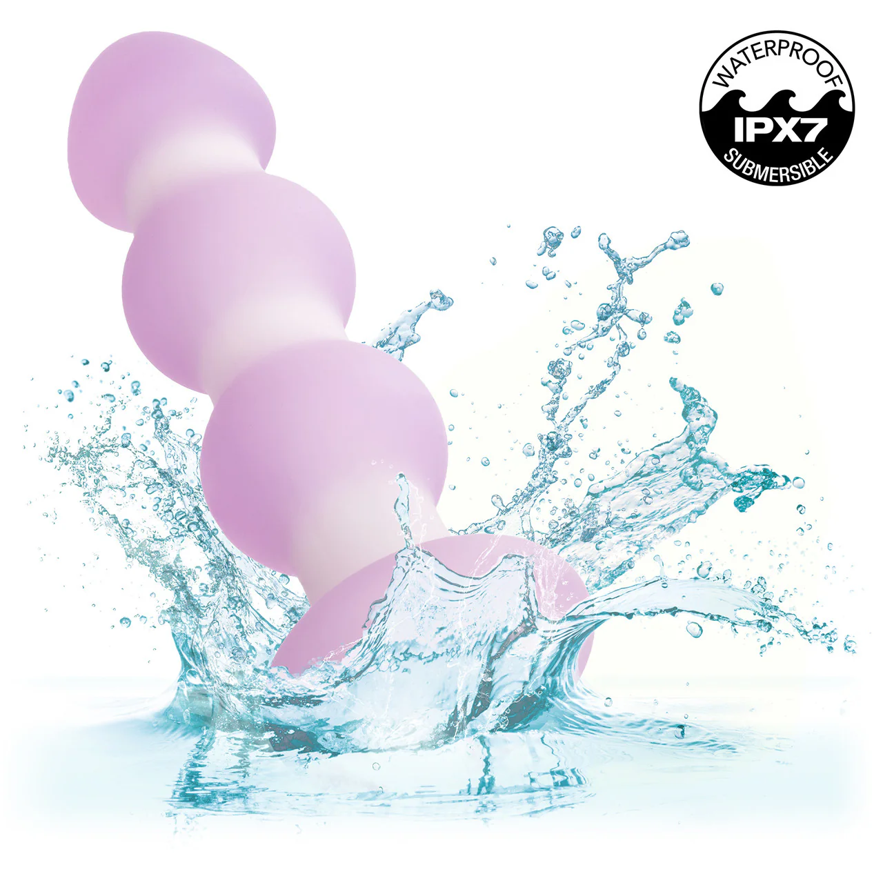 Lavender Haze™ Beaded Probe Rechargeable Waterproof Silicone Vibrating Butt Plug - Image 6