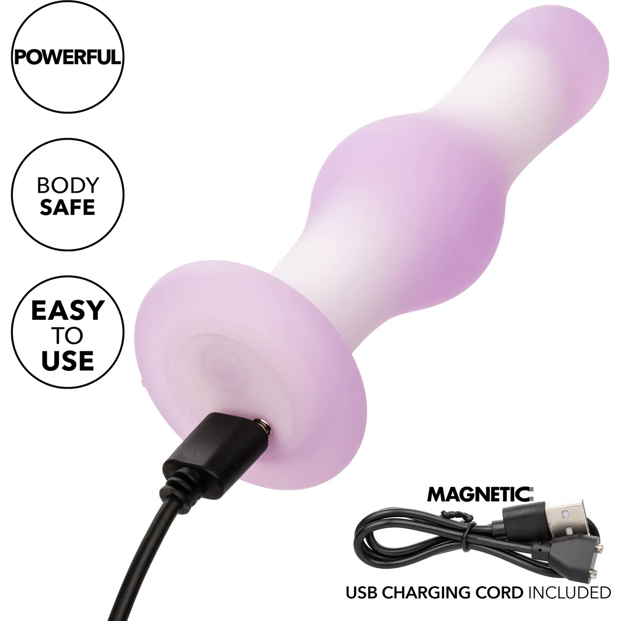 Lavender Haze™ Bulb Probe Rechargeable Waterproof Silicone Vibrating Butt Plug - Image 7