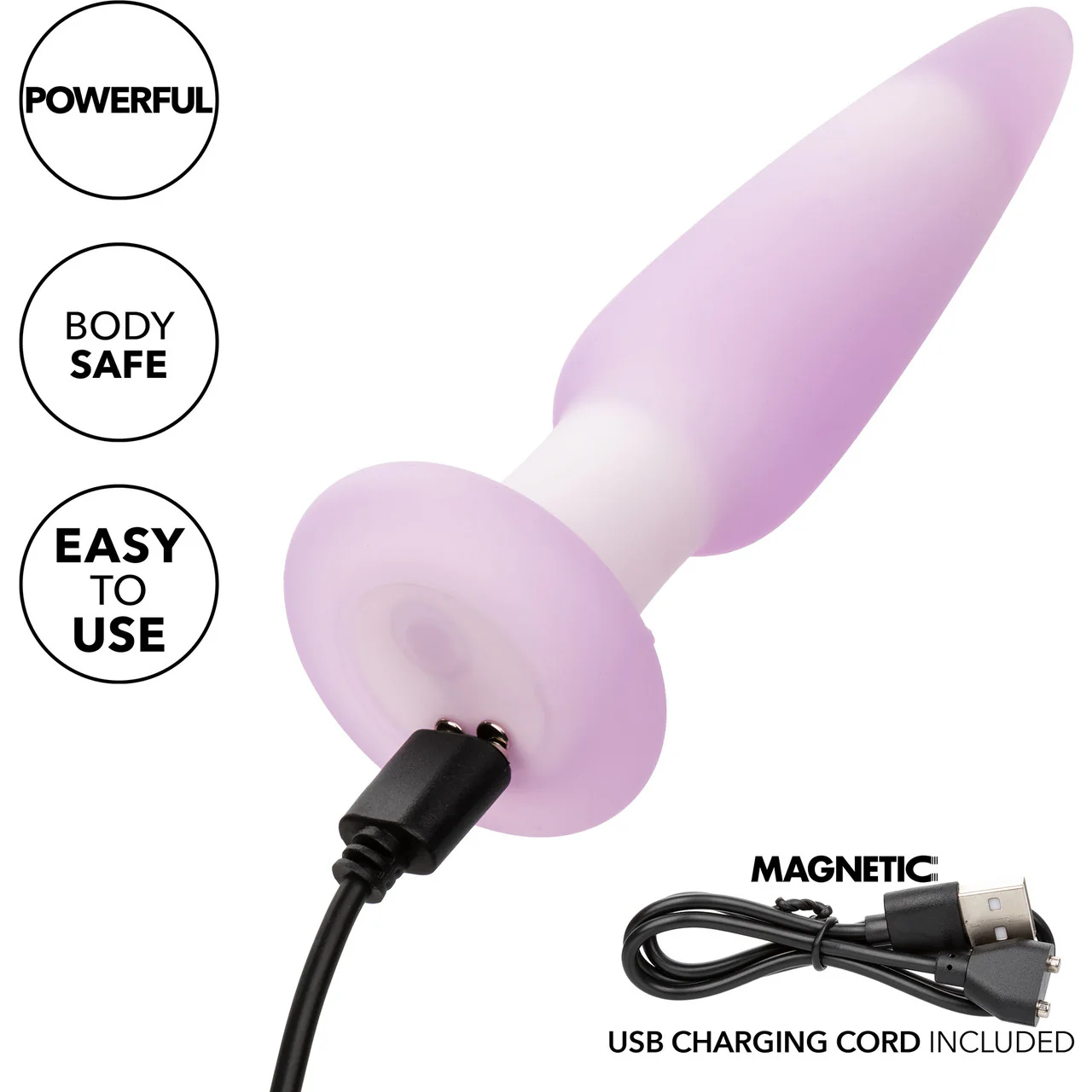 Lavender Haze™ Slender Probe Rechargeable Waterproof Silicone Vibrating Butt Plug - Image 7