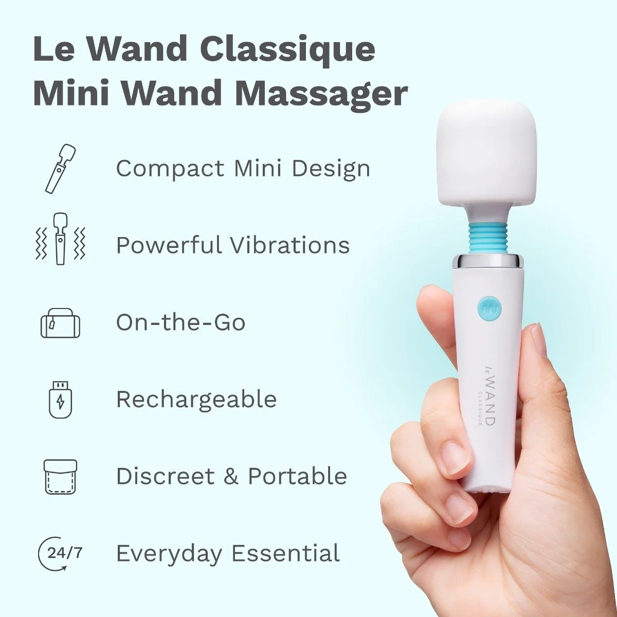 Le Wand Classique Mini Rechargeable Vibrating Massager - Image 5