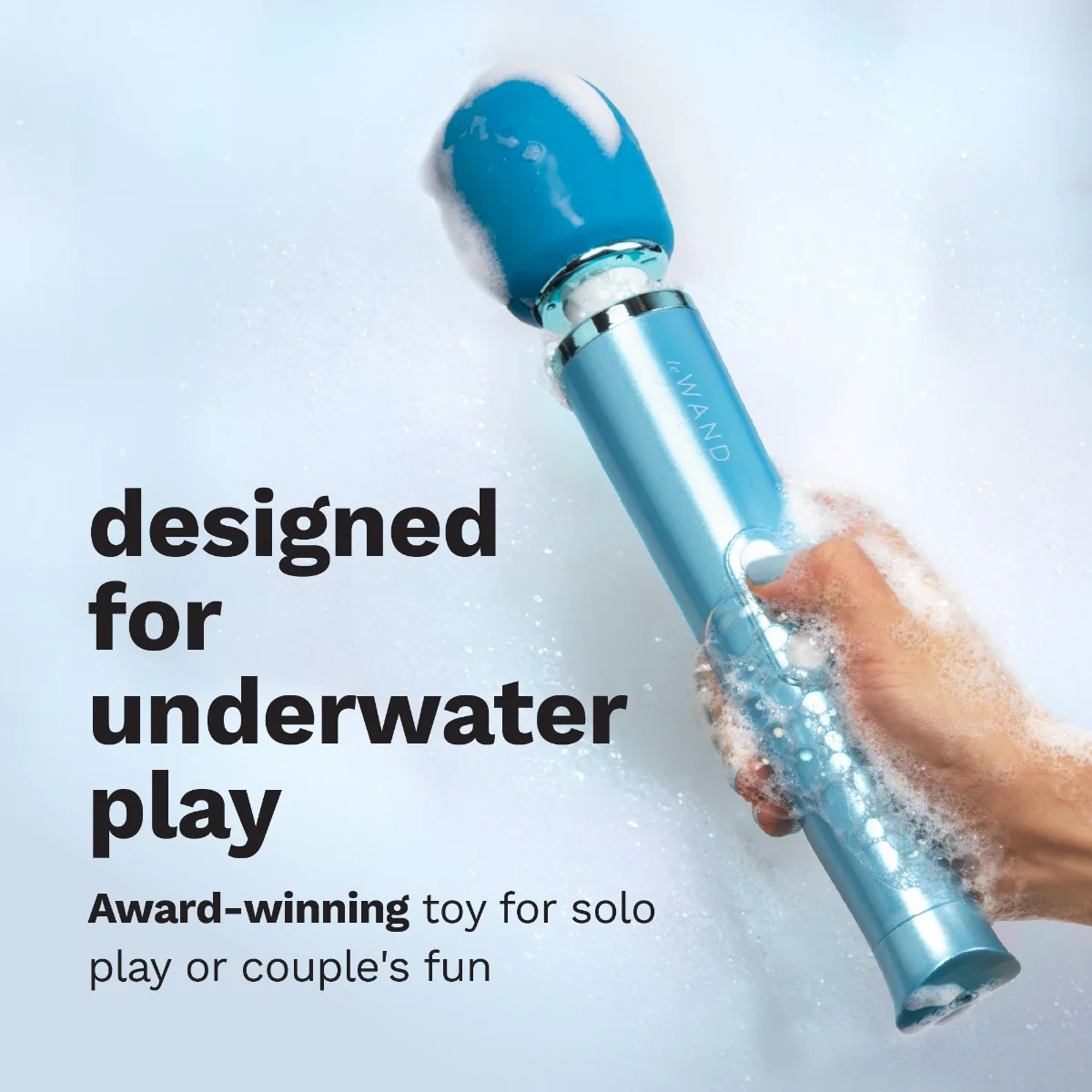 Le Wand Dive Submersible Rechargeable Vibrating Body Massager - Blue - Image 4