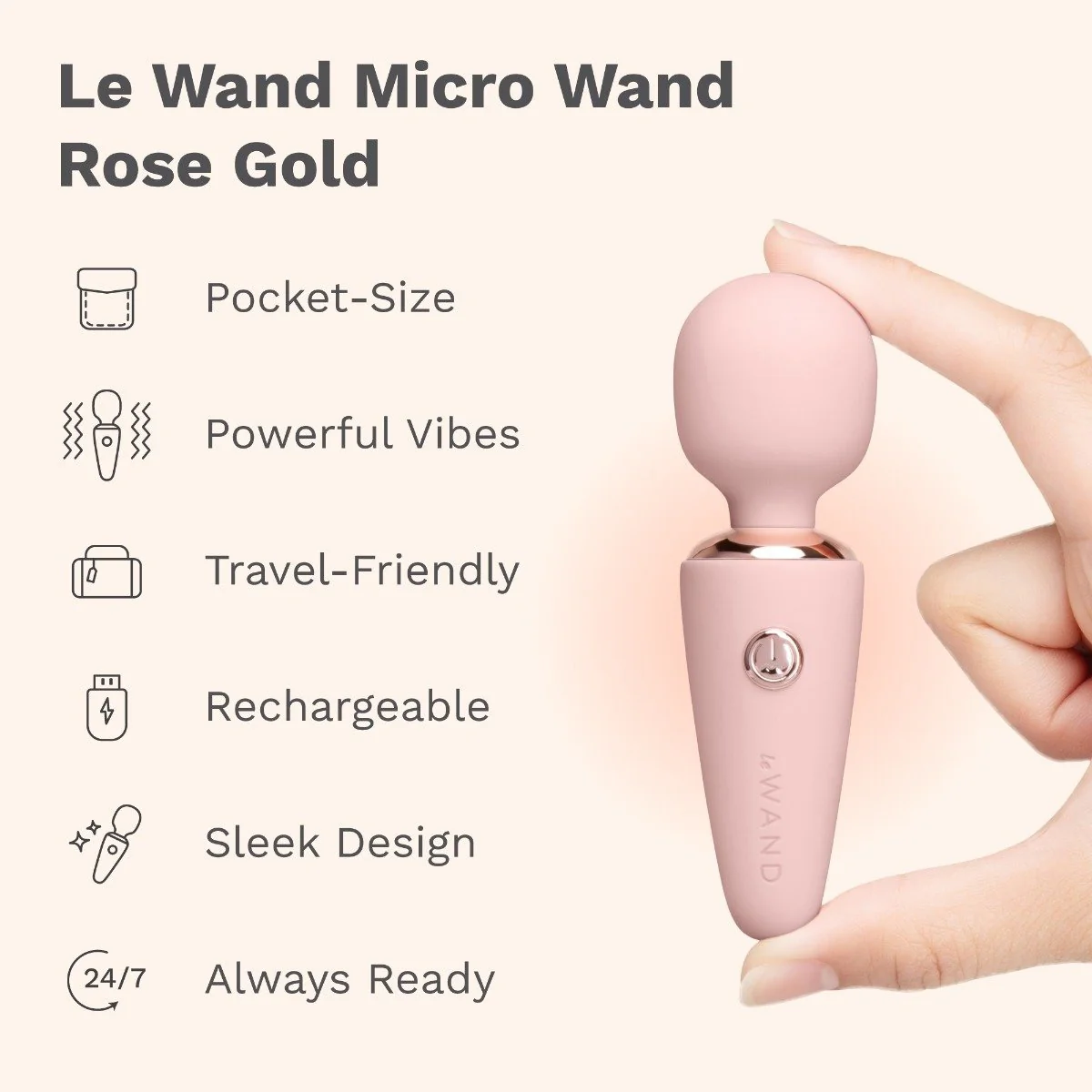 Le Wand Mini Micro Wand Rechargeable Pocket-Size Massager - Image 3