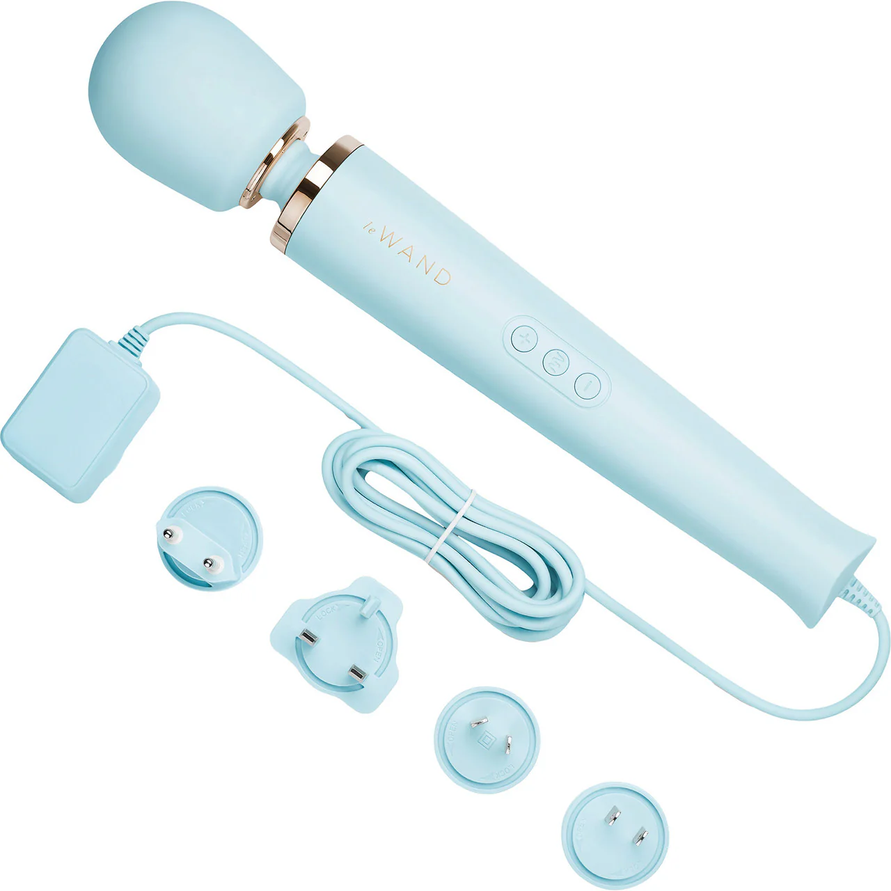 Le Wand Plug-In Vibrating Body Massager - Sky Blue - Image 4