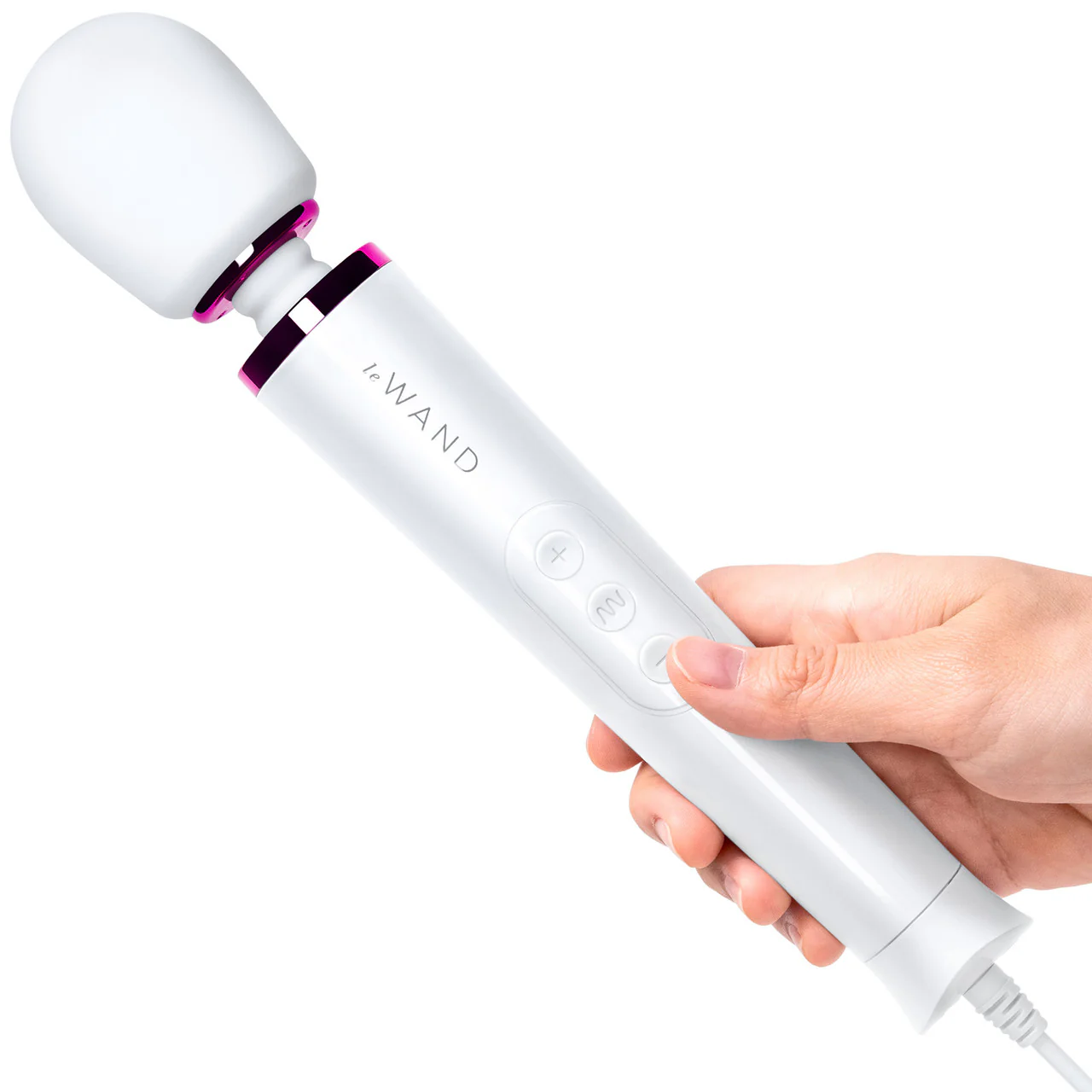 Le Wand Powerful Petite Plug-In Vibrating Body Massager - White - Image 2