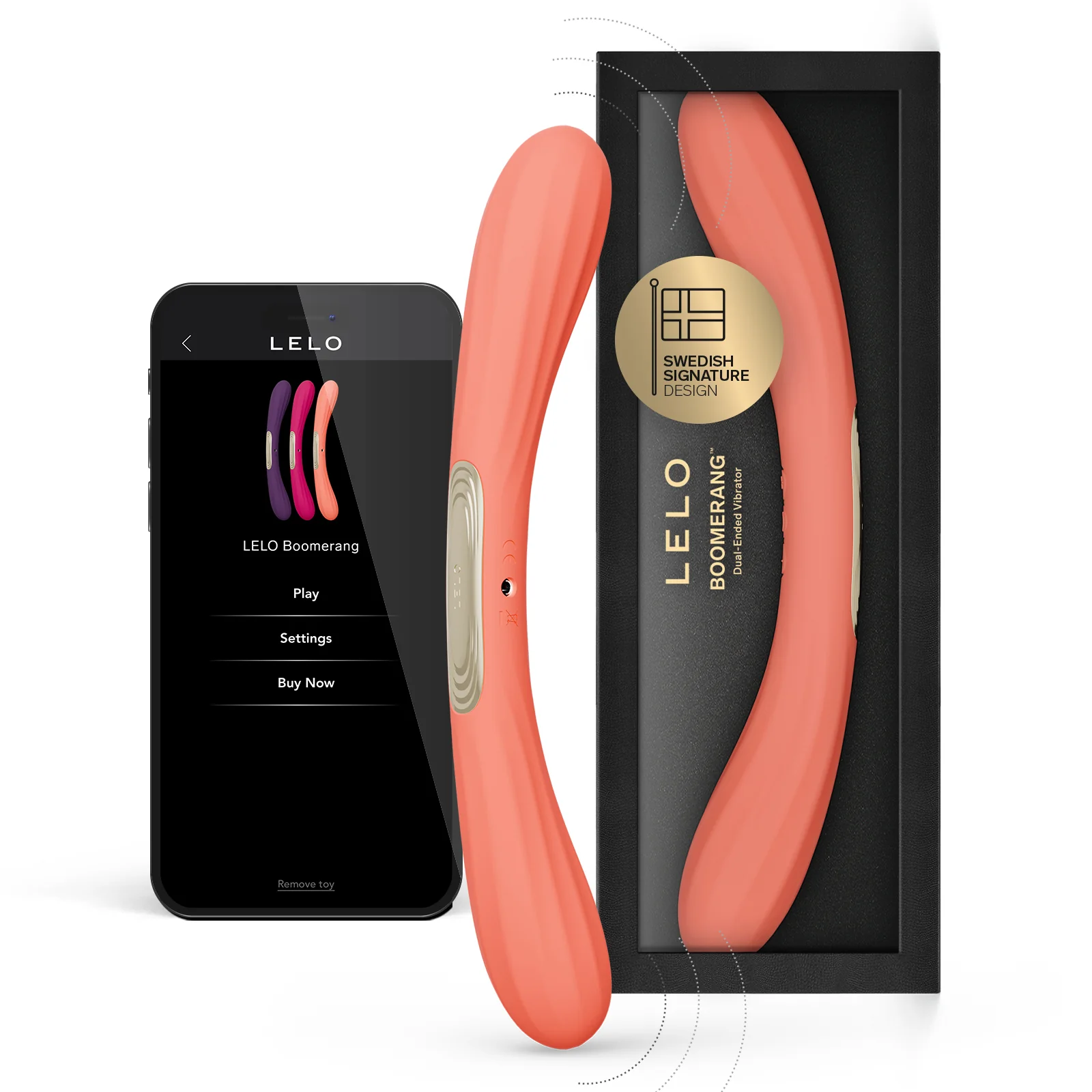 LELO BOOMERANG™ Premium Double Ended Silicone Vibrator For Couples - Image 16