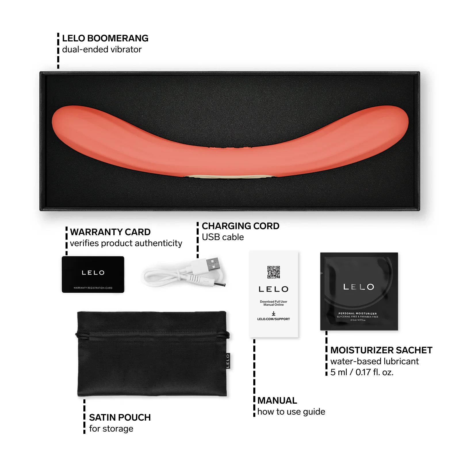 LELO BOOMERANG™ Premium Double Ended Silicone Vibrator For Couples - Image 17