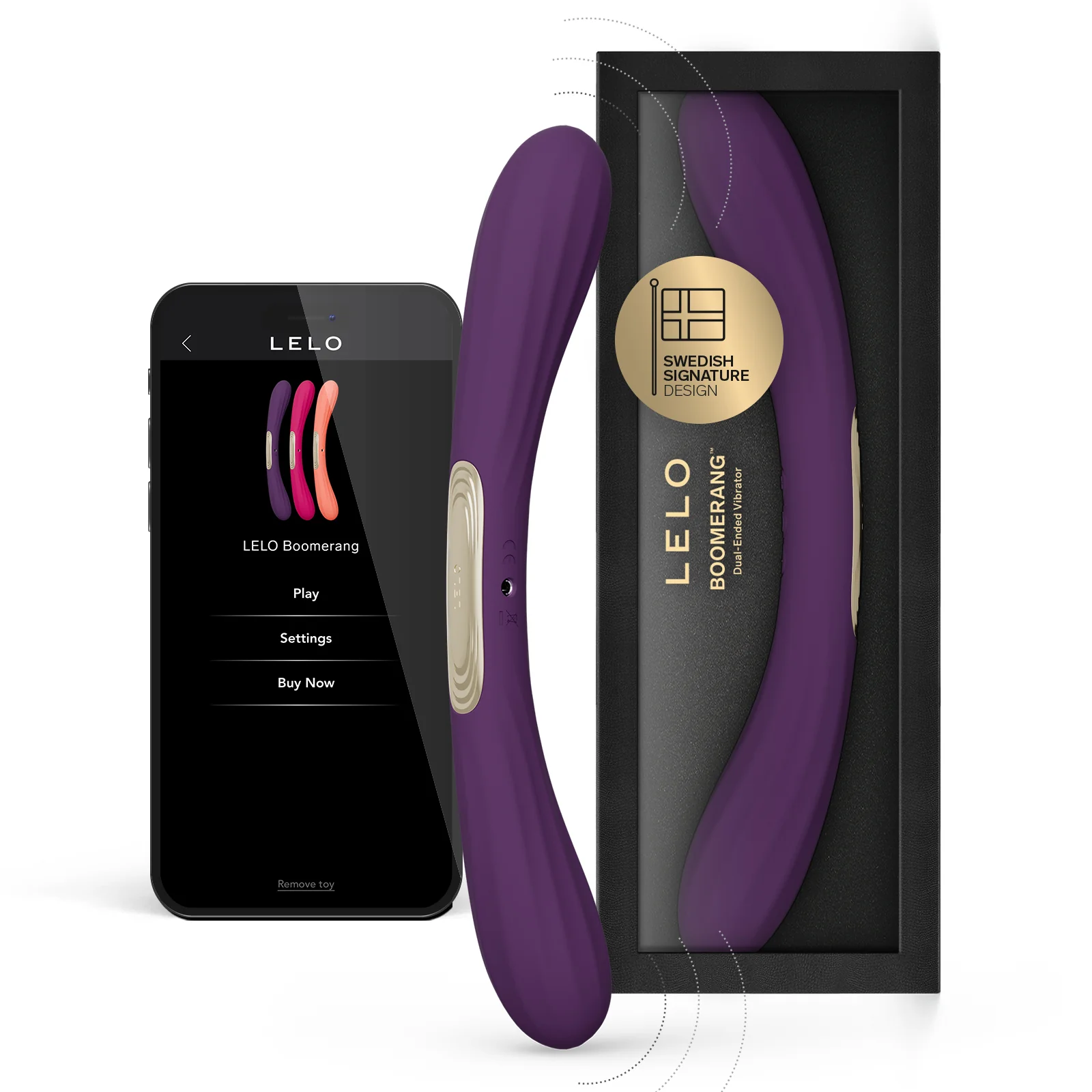 LELO BOOMERANG™ Premium Double Ended Silicone Vibrator For Couples - Image 25