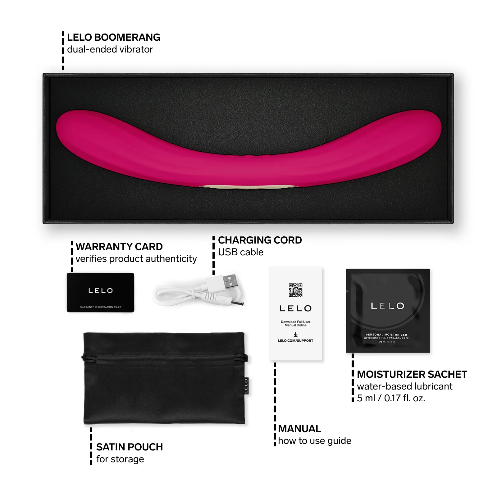LELO BOOMERANG™ Premium Double Ended Silicone Vibrator For Couples - Image 8
