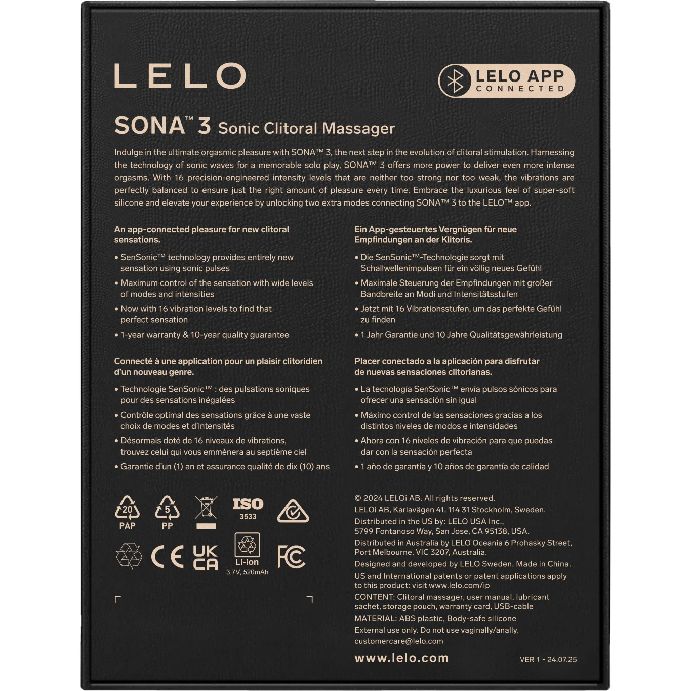 LELO SONAâ„¢ 3 Waterproof Rechargeable Sonic Clitoral Massager - Image 13