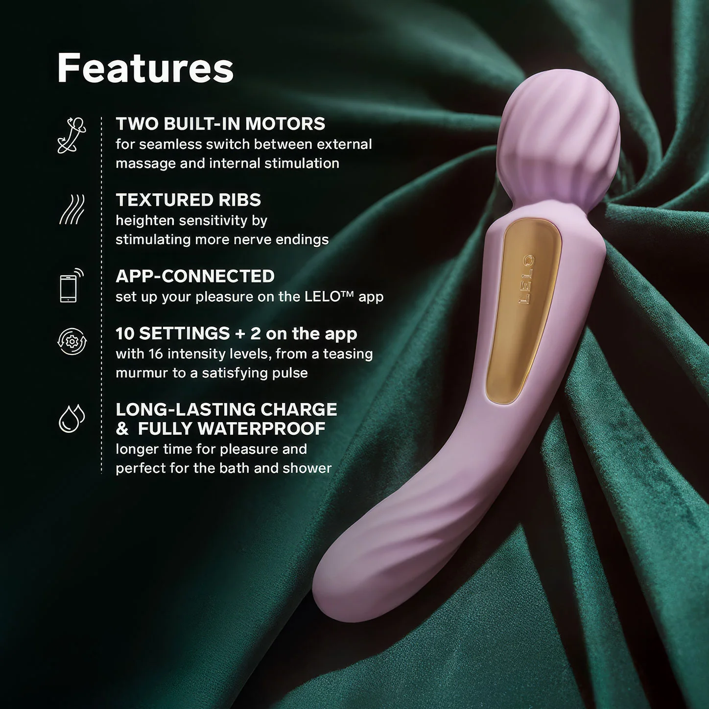 LELO SWITCH™ Double-Sided Silicone Wand Style Vibrator - Image 6