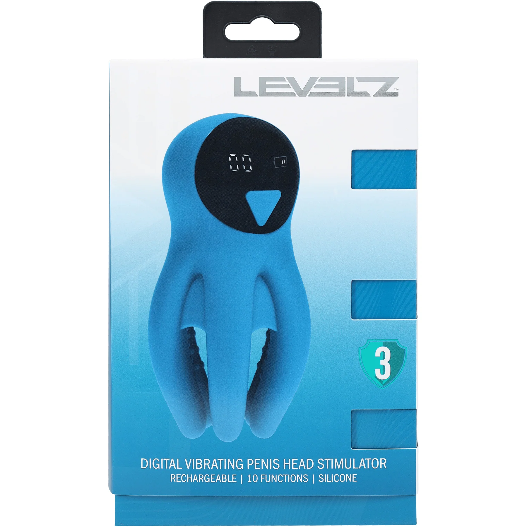 LEVELZ Digital Vibrating Silicone Penis Head Stimulator With Tentacles - Image 6