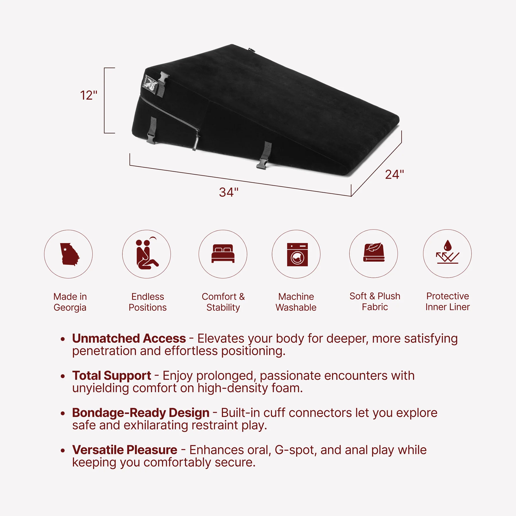 Liberator Bondage Ramp Sex Positioning Pillow With Restraints - Image 17