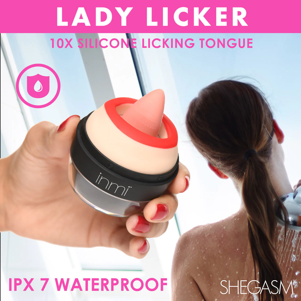 Lickgasm 10X Lady Licker Rechargeable Waterproof Silicone Clitoral Stimulator With Licking Tongue - Image 15