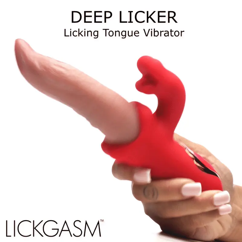 Lickgasm Deep Licker Licking Tongue Silicone Vibrator & Clitoral Stimulator - Image 2