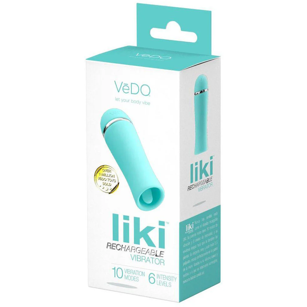 LIKI Rechargeable Silicone Clitoral Flicker Vibrator By VeDO - Tease Me Turquoise - Image 3