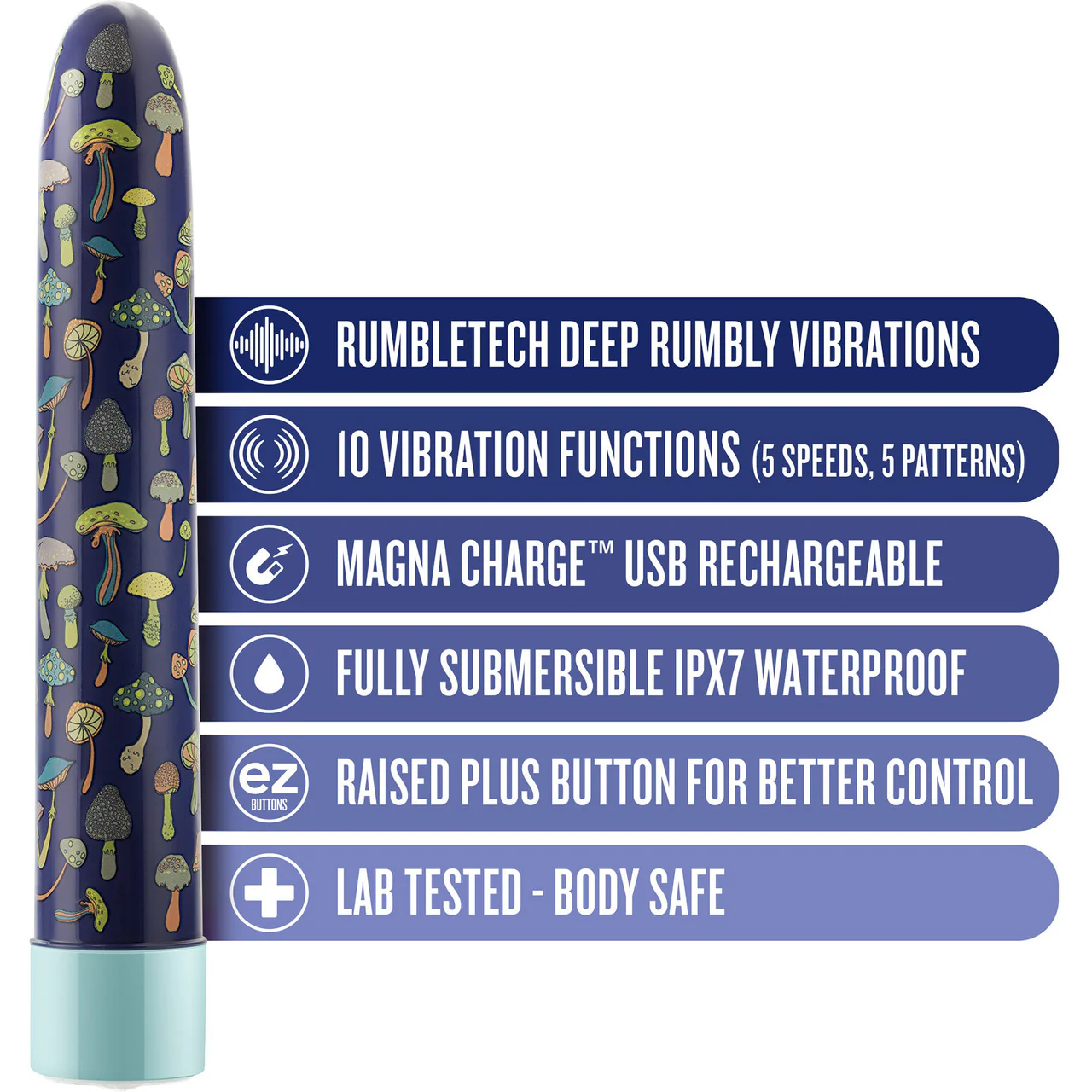 Limited Addiction Dreamscape Rechargeable Waterproof Slimline Vibrator By Blush - Blue - Image 7