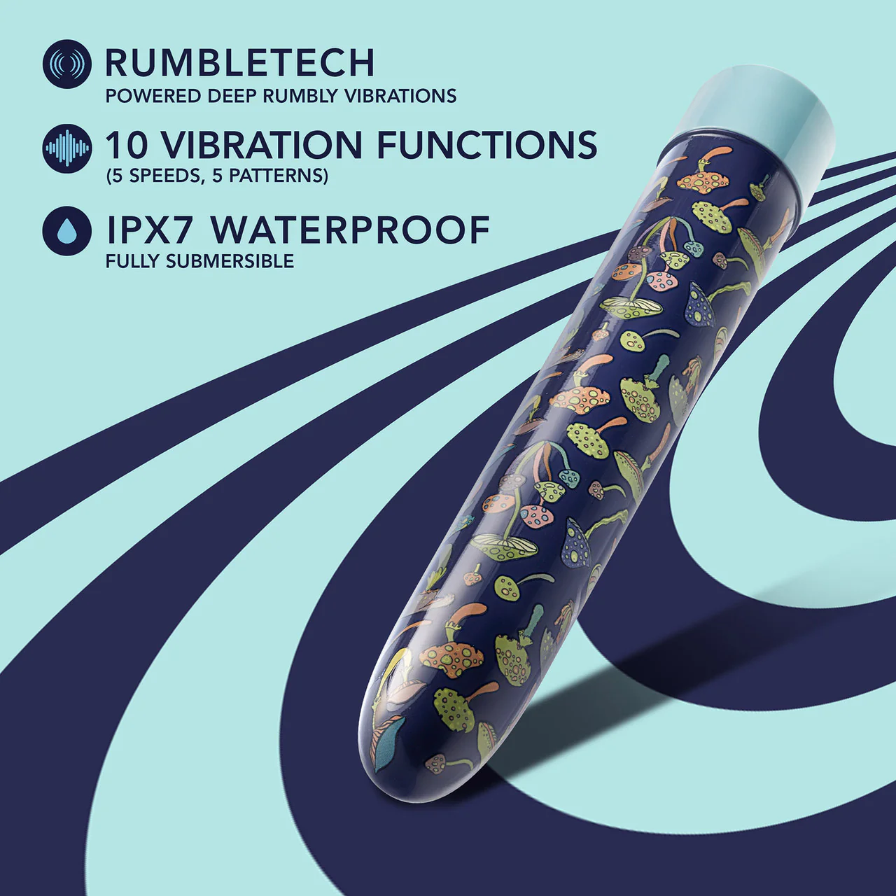 Limited Addiction Dreamscape Rechargeable Waterproof Slimline Vibrator By Blush - Blue - Image 8