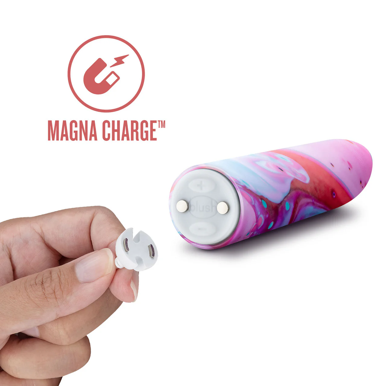 Limited Addiction Fascinate Rechargeable Waterproof Power Vibe By Blush - Peach - Image 3