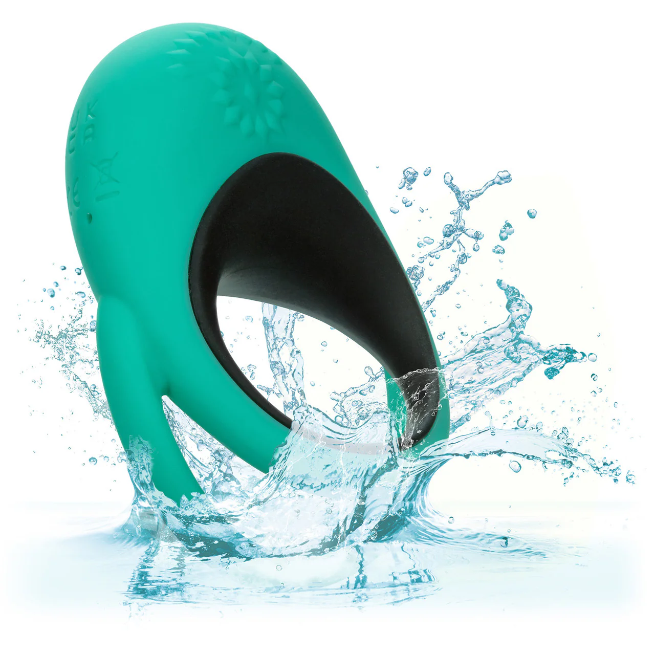 Link Up Remote Alpha Silicone Rechargeable Vibrating Dual Ring Cock Ring With Remote By CalExotics - Image 13