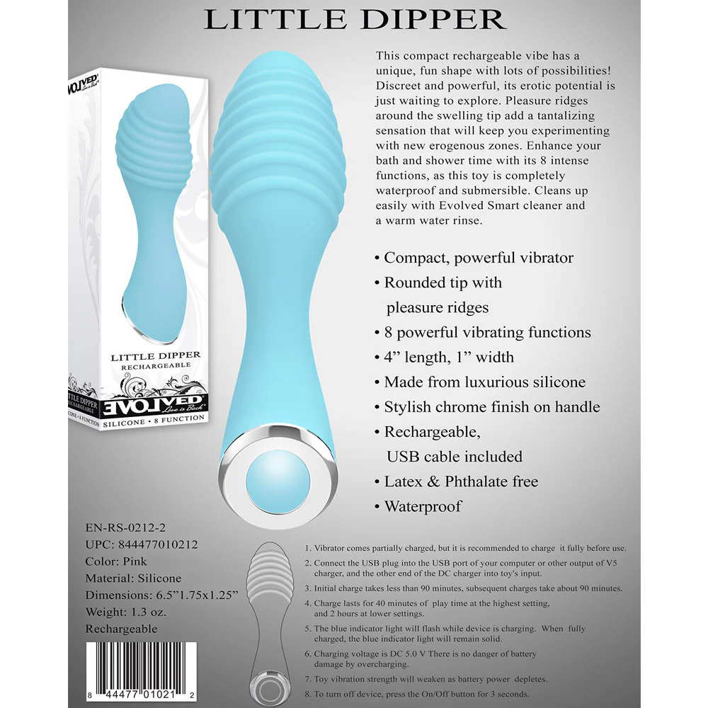 Little Dipper Silicone Rechargeable Vibrator by Evolved Novelties - Image 4