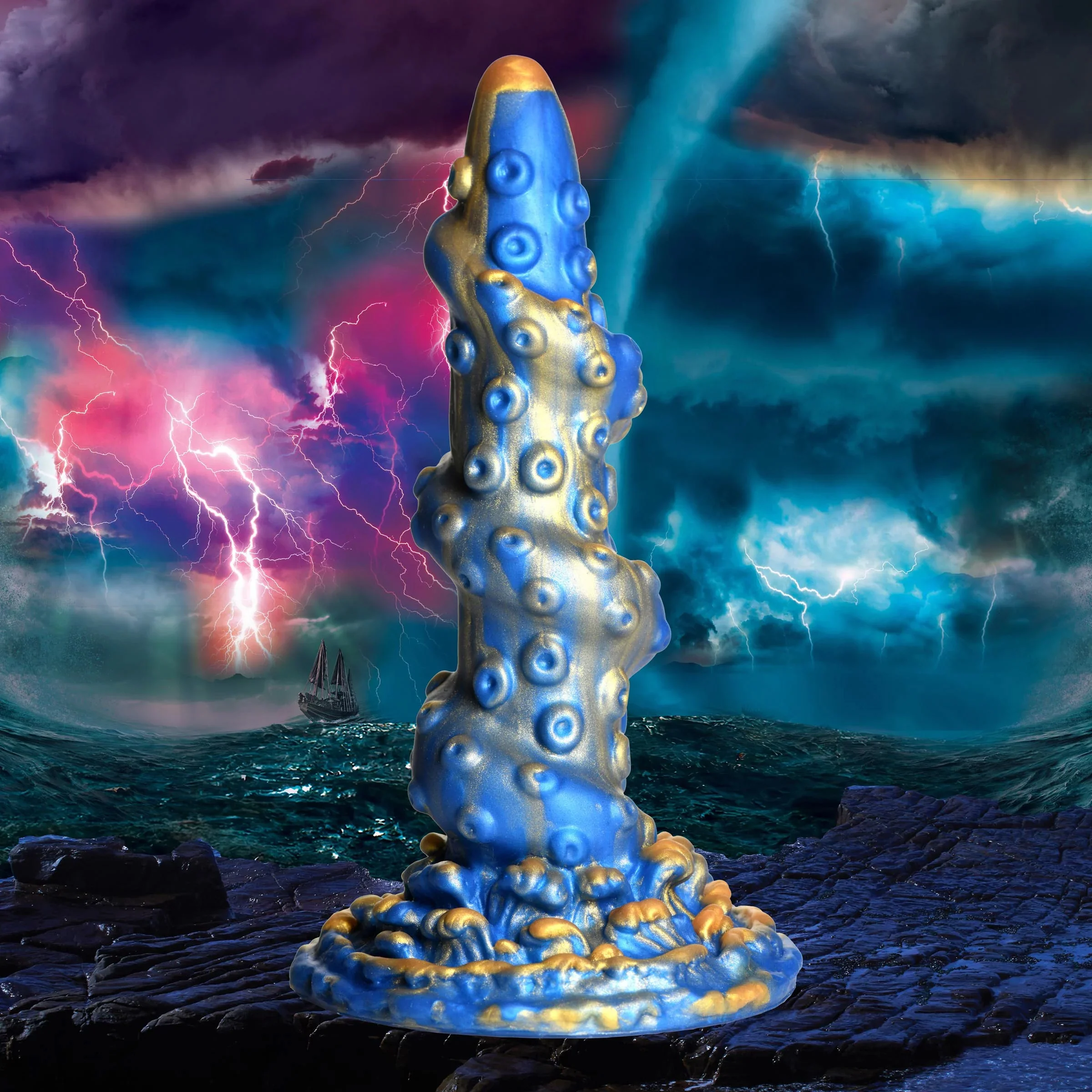 Lord Kraken 8.3" Silicone Suction Cup Dildo By Creature Cocks - Image 4