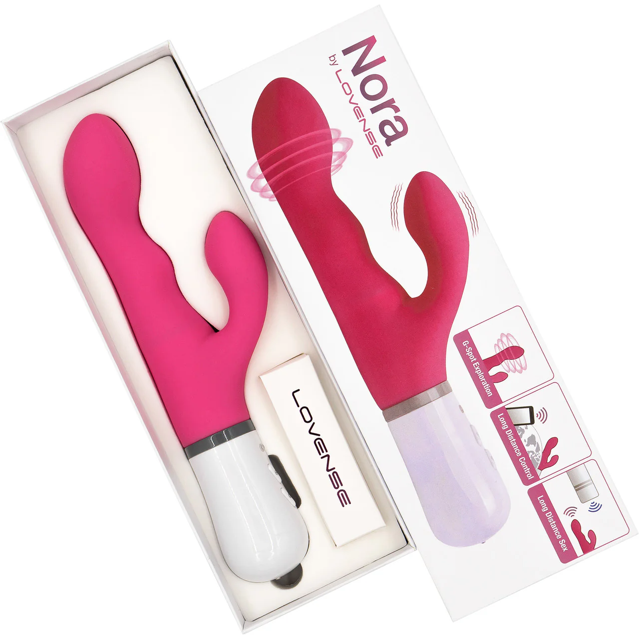 Lovense Nora App Enabled Silicone Rechargeable Rotating Rabbit Style Vibrator - Image 8