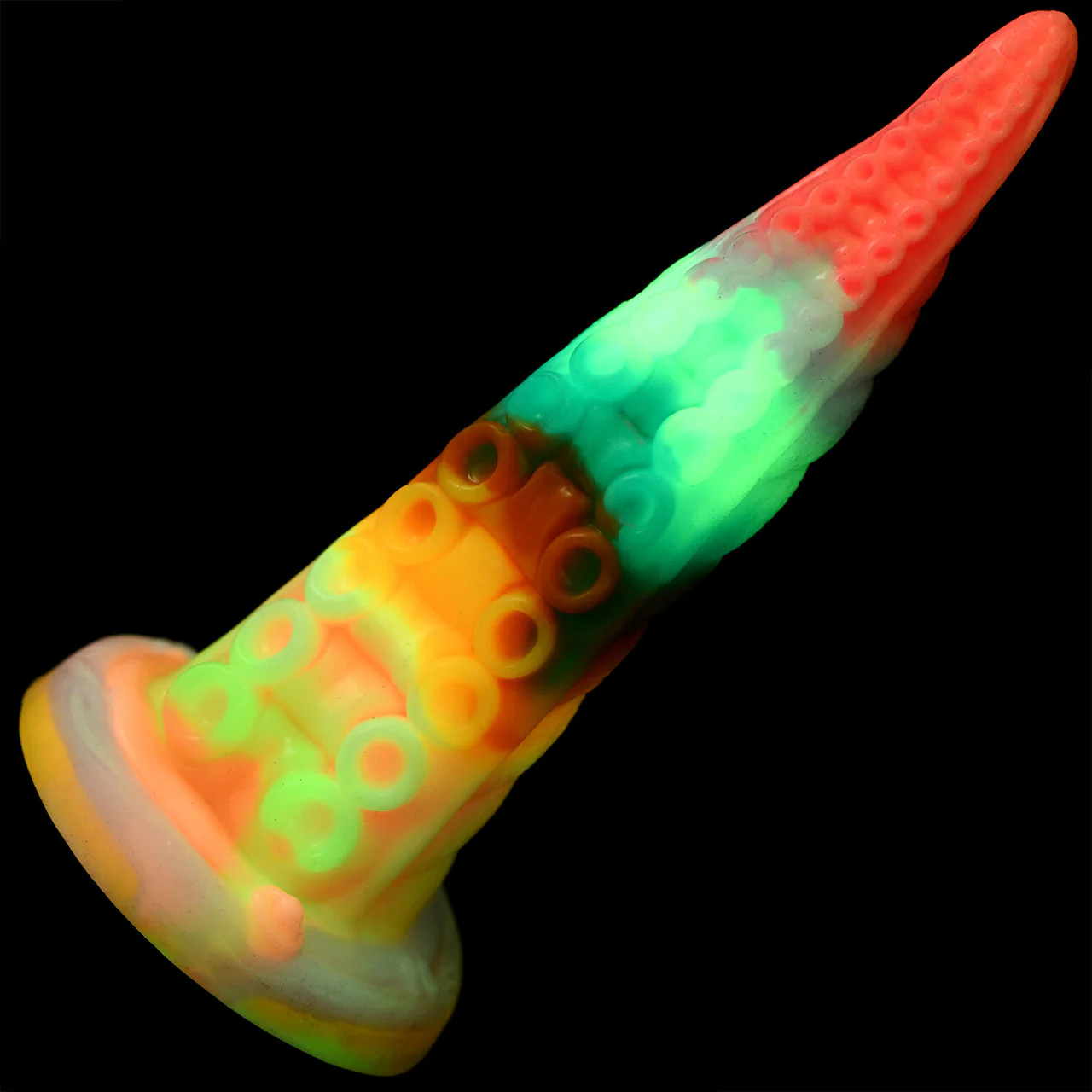 Luminoctopus 7.25" Glow In The Dark Tentacle Silicone Suction Cup Dildo By Creature Cocks - Image 3