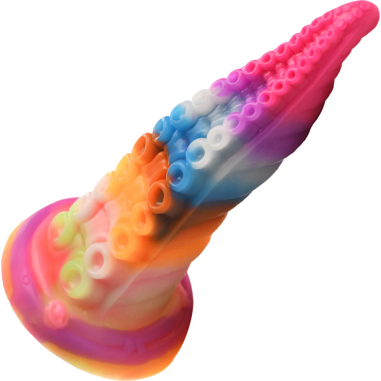 Luminoctopus 7.25" Glow In The Dark Tentacle Silicone Suction Cup Dildo By Creature Cocks - Image 9