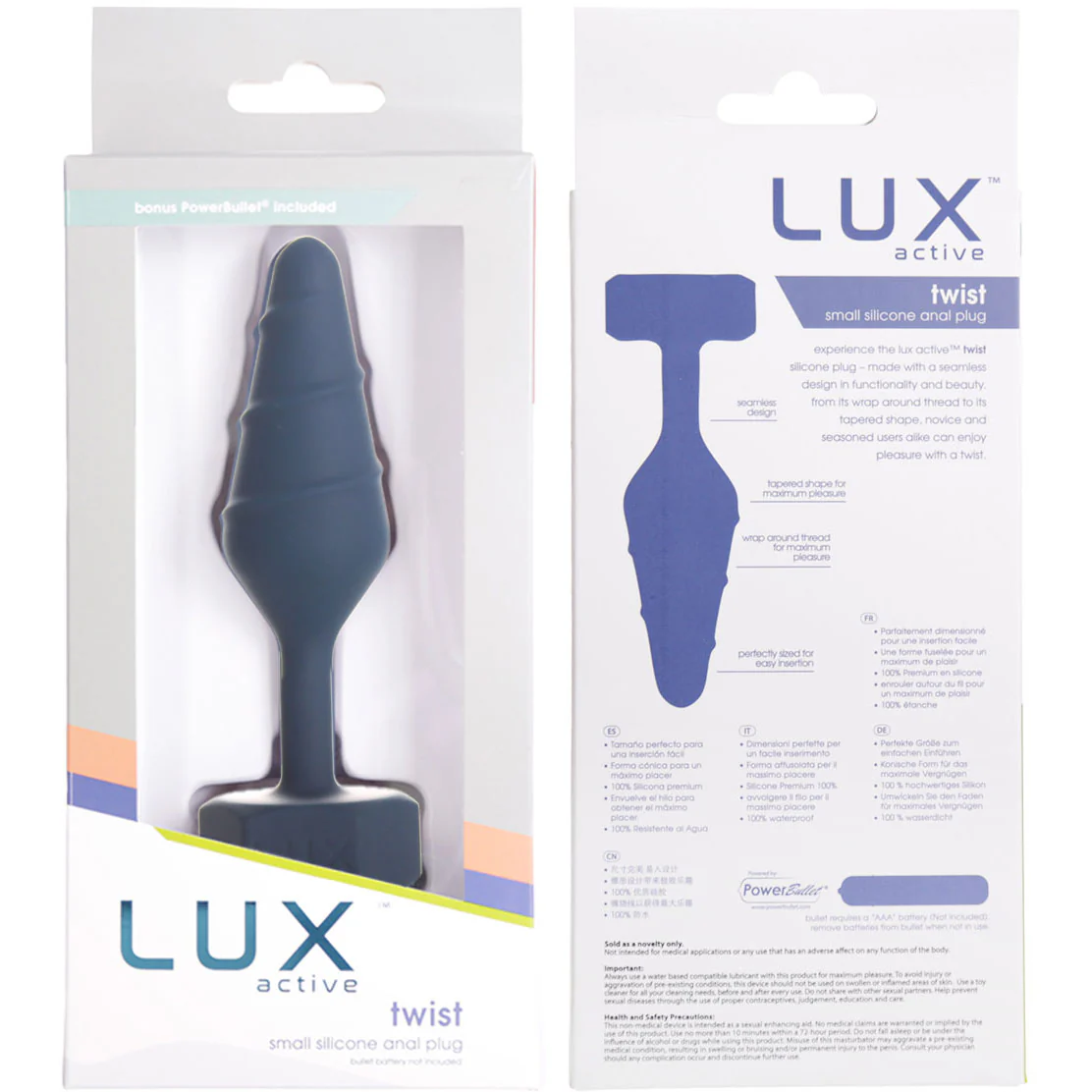 Lux Active Twist Silicone Anal Plug - Image 7