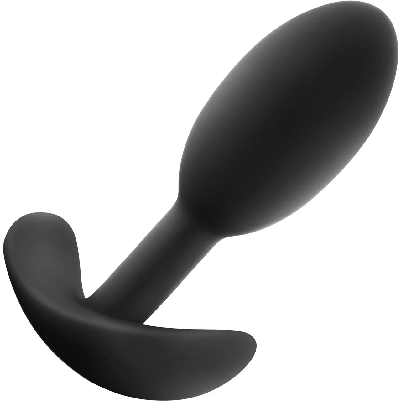 Luxe Wearable Silicone Vibra Slim Butt Plug by Blush - Small, Black - Image 3