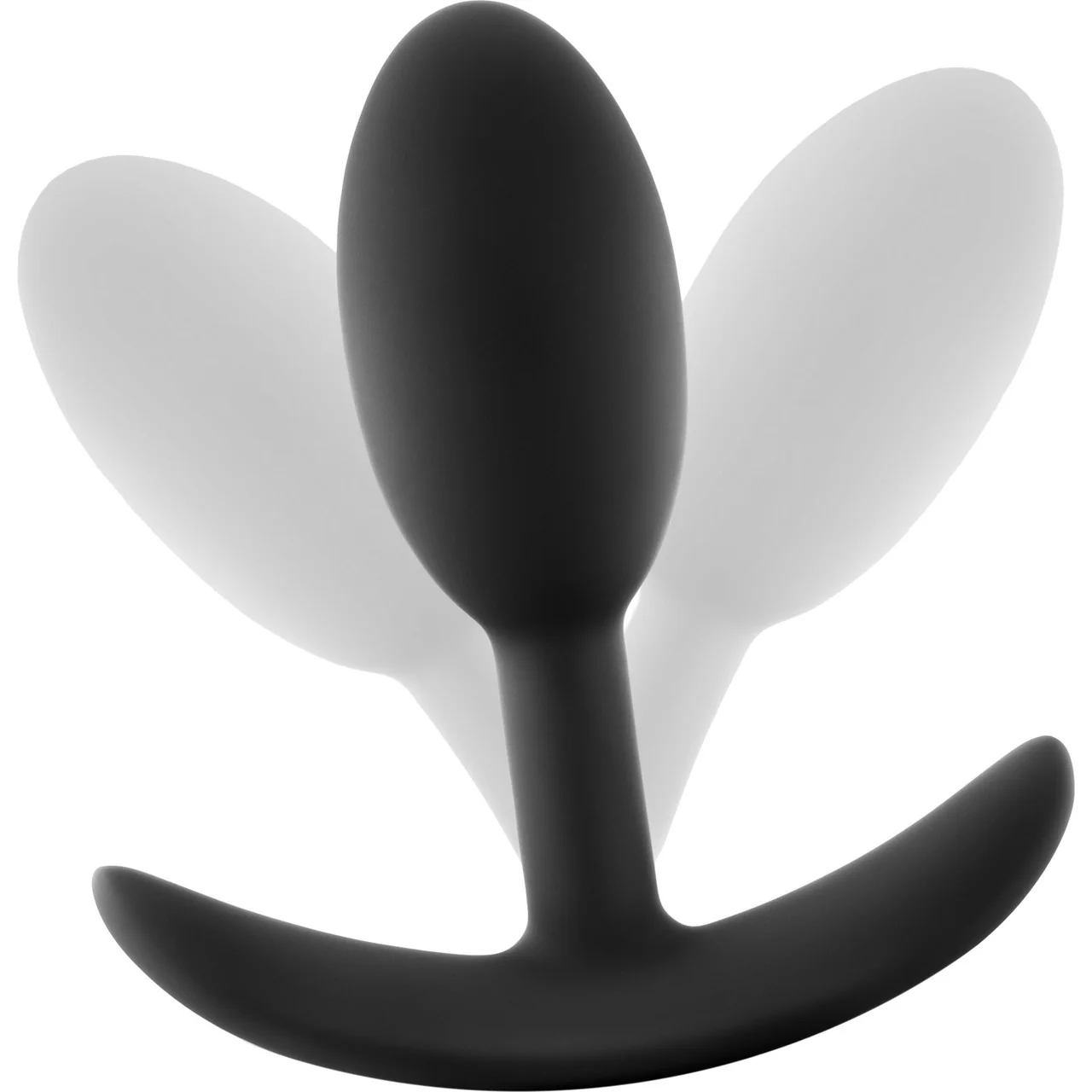 Luxe Wearable Silicone Vibra Slim Butt Plug by Blush - Small, Black - Image 4