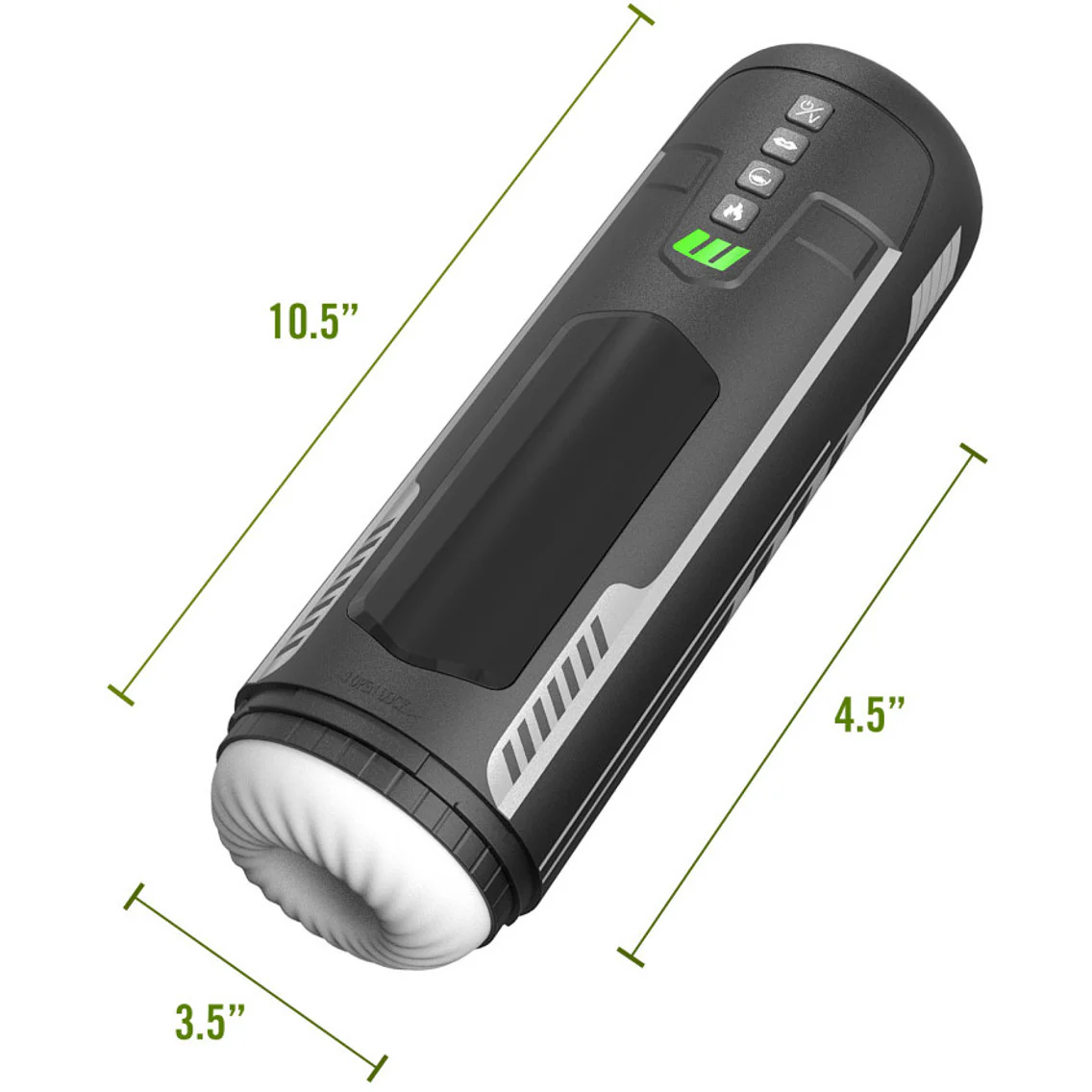 M For Men Master Blaster Rechargeable Warming, Stroking, Sucking, & Vibrating Penis Masturbator - Image 9