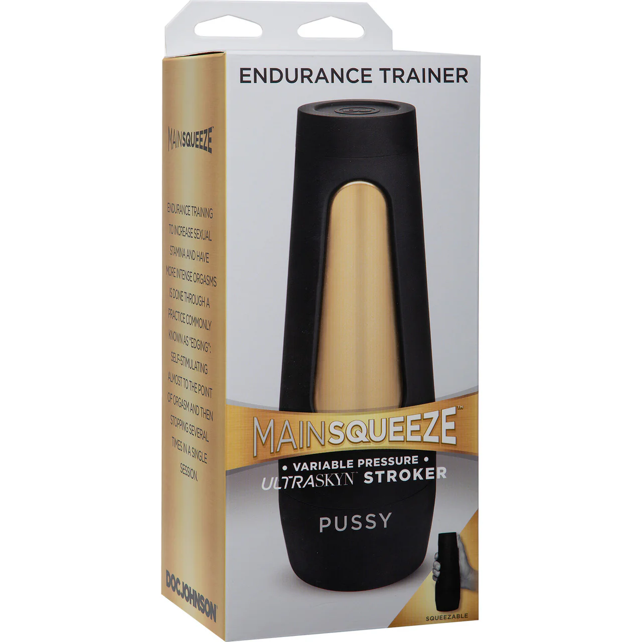 Main Squeeze Endurance Trainer Penis Masturbator Pussy by Doc Johnson - Vanilla - Image 6