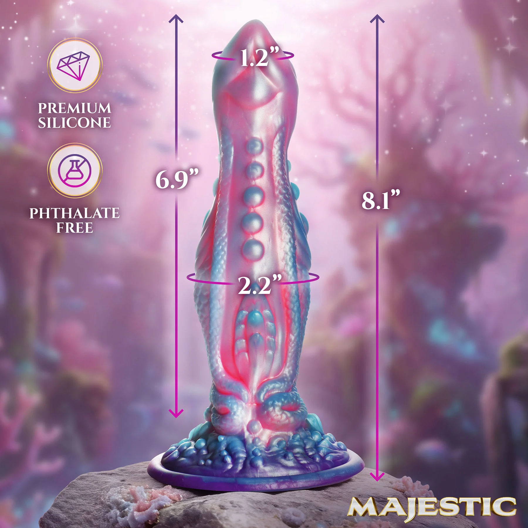 Majestic Delphine Mermaid 8" Silicone Dildo By Creature Cocks - Image 8