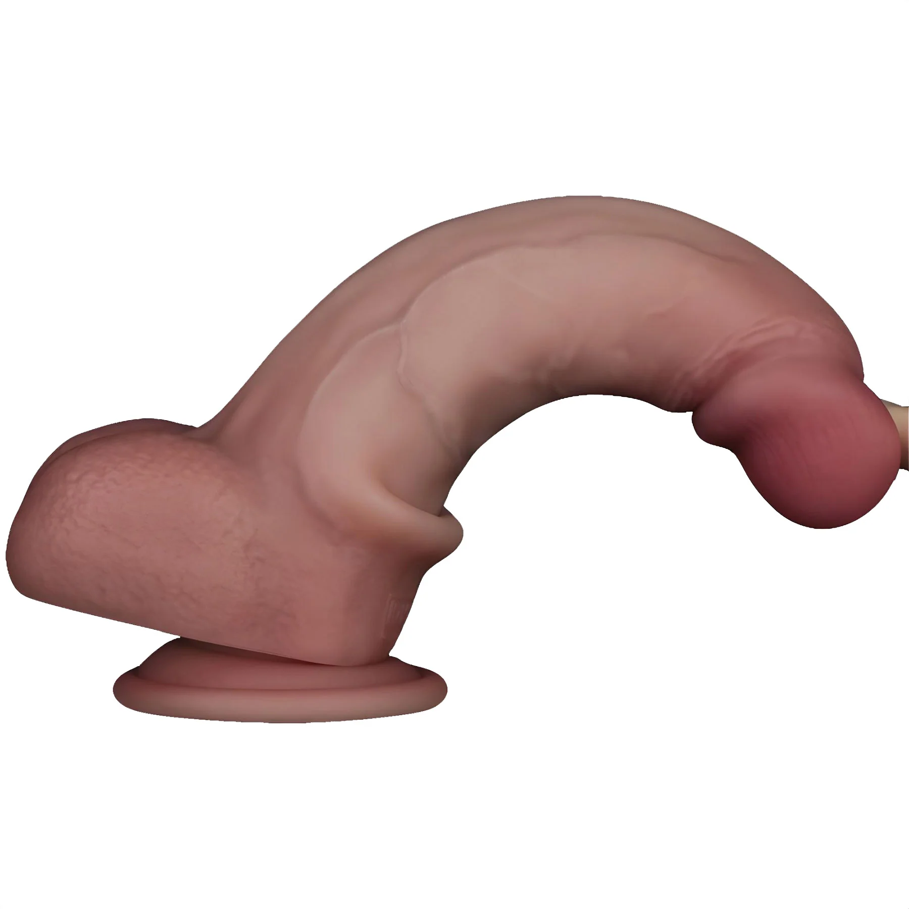 Malakai 7" Realistic Sliding Skin Dual Density Silicone Dildo With Suction Cup & Balls By Pleasure Engine - Image 10