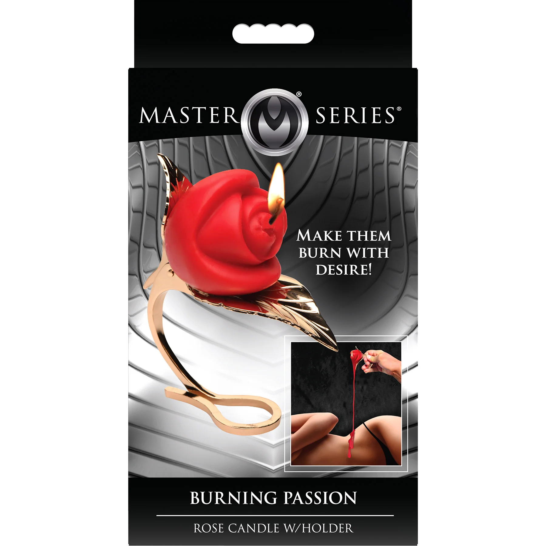 Master Series Burning Passion Rose Candle With Holder - Image 9