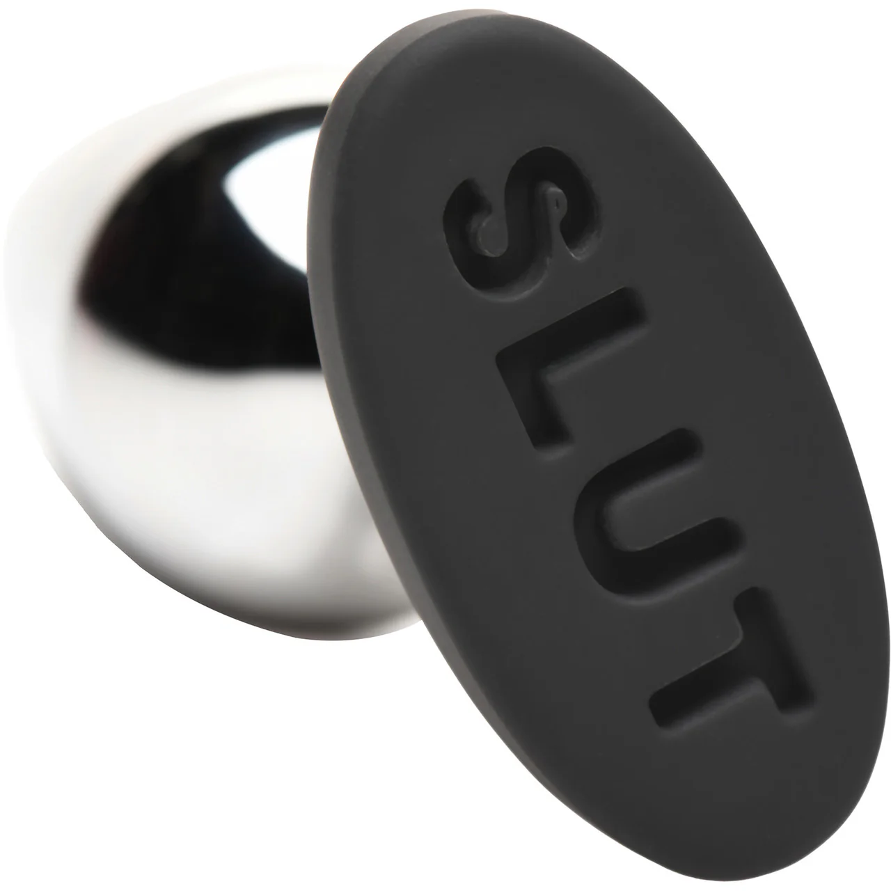 Master Series Butt Slut Metal & Silicone Butt Plug - Image 6